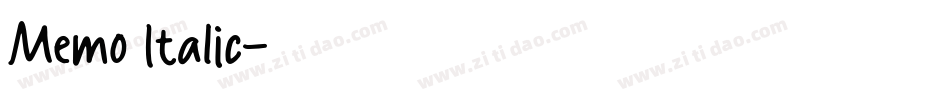 Memo Italic字体转换